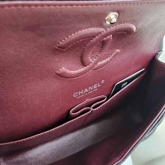 Chanel Black Caviar Leather Classic Medium Double Flap Bag SHW - Picture 8 of 11